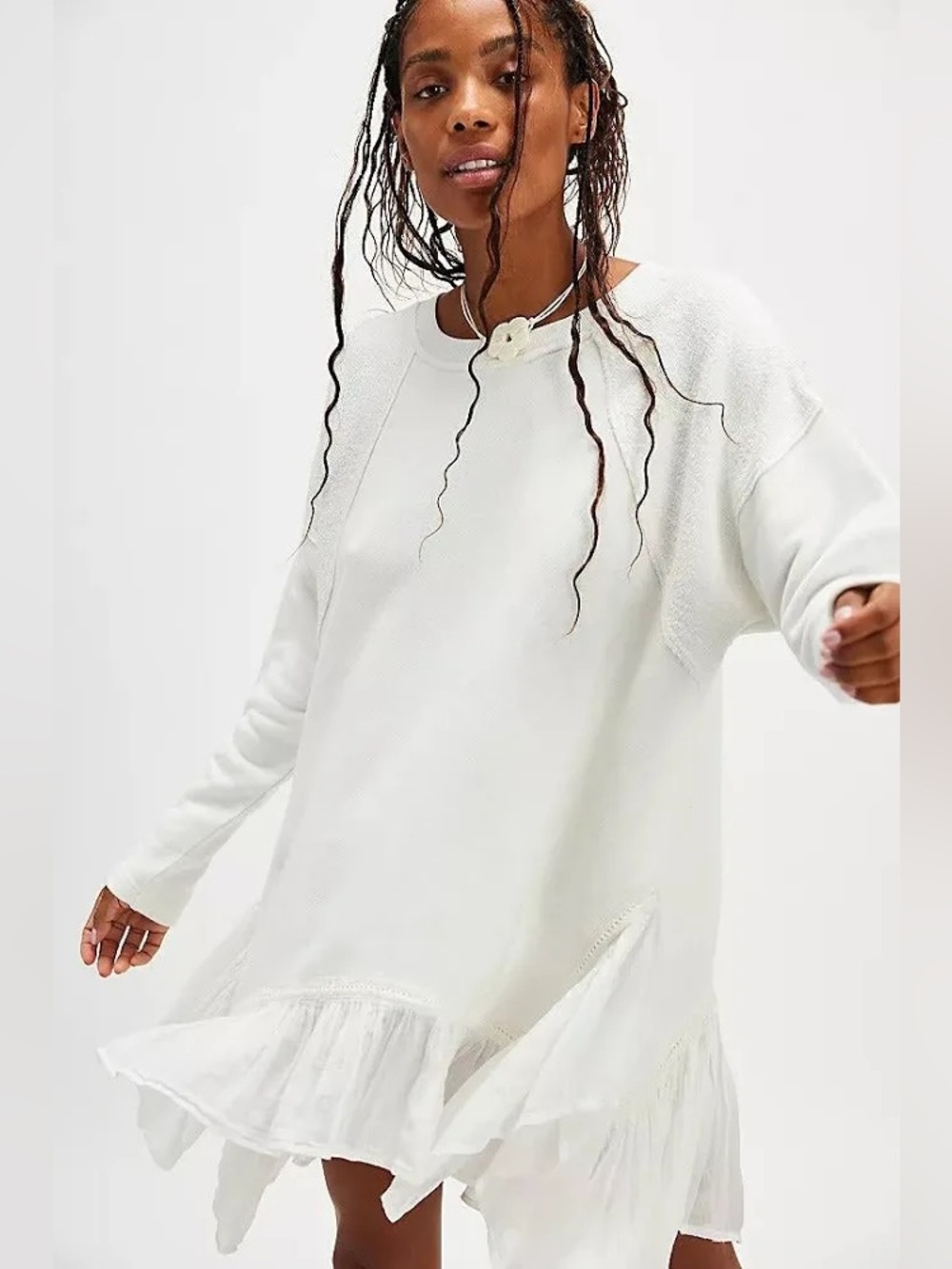 Free People Poets Pullover Sweatshirt Dress
